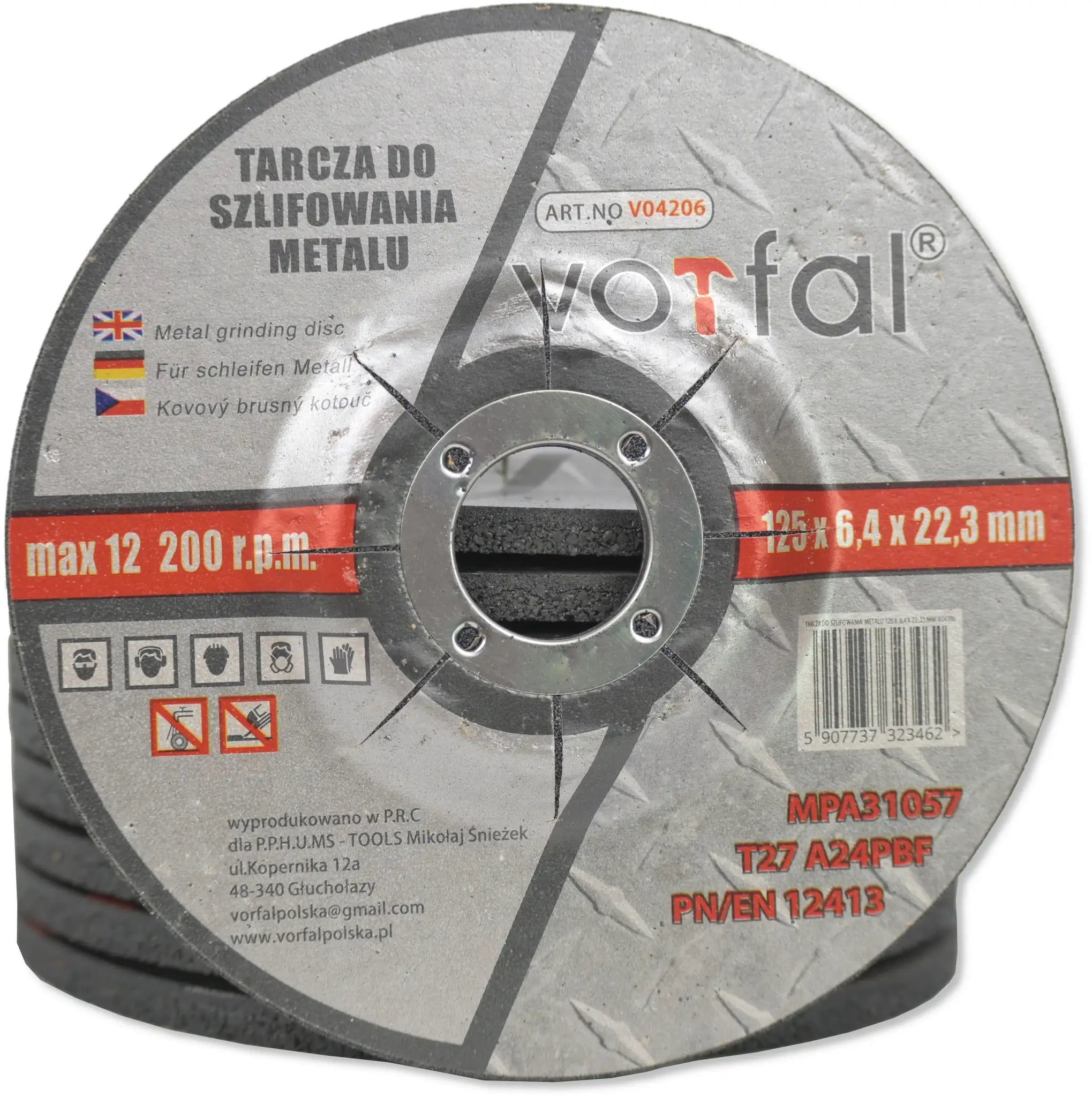 Cutting discs 125 mm x 1.0 mm for metal, steel, stainless steel