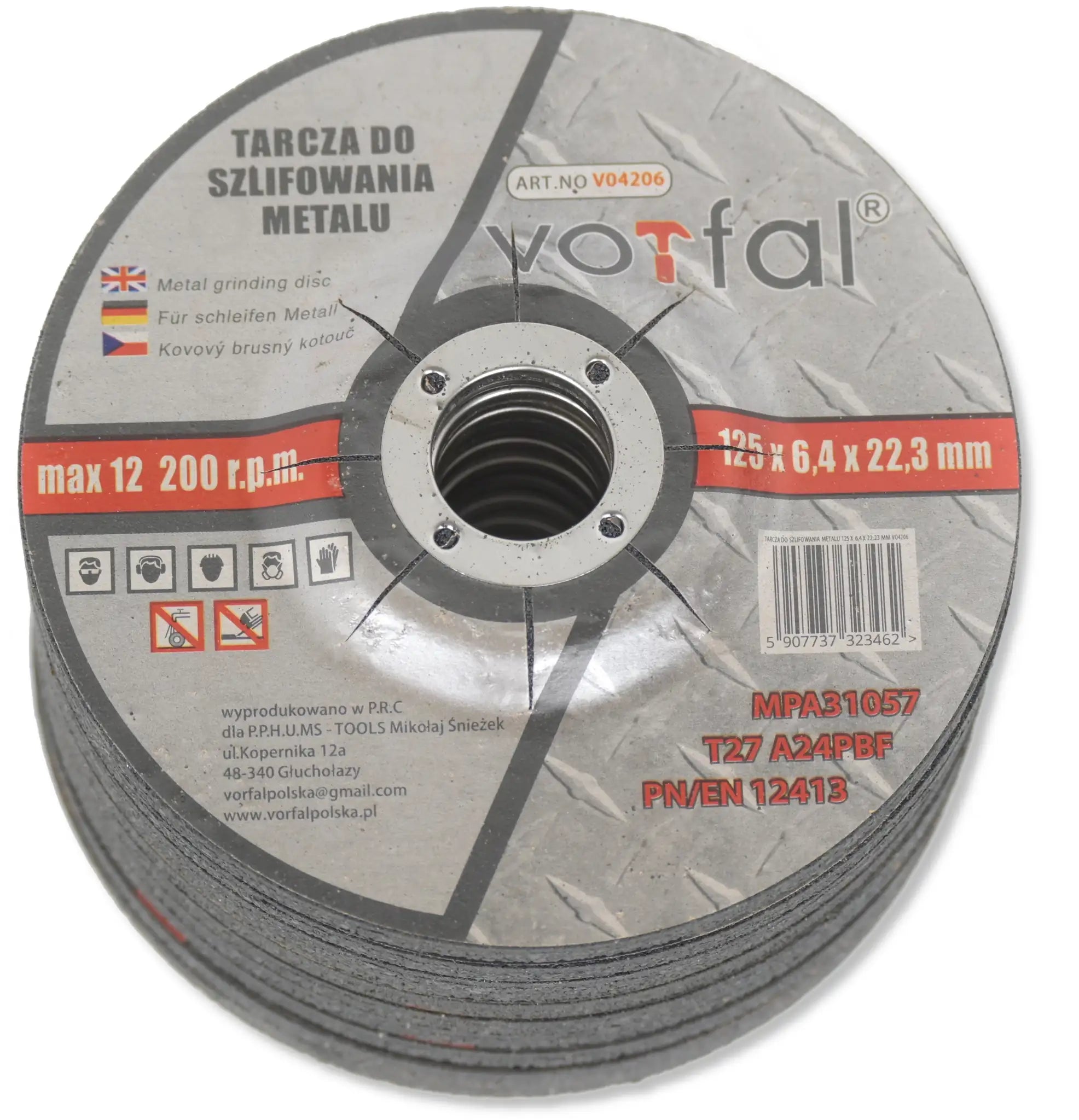 Cutting discs 125 mm x 1.0 mm for metal, steel, stainless steel