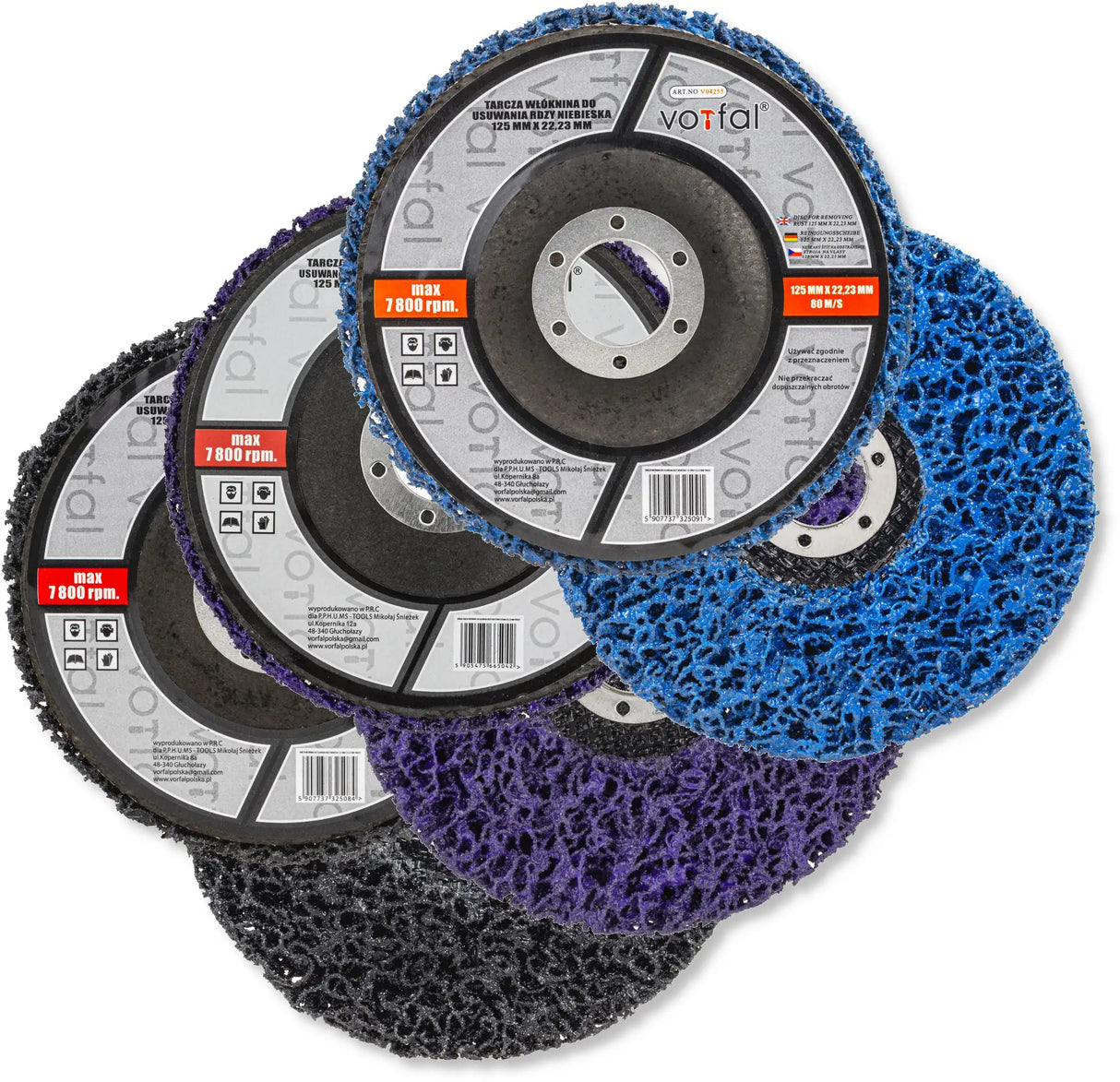 CSD Reinigungsscheiben 125 mm Grob Schwarz Hart Reinigungsvlies CBS Scheibe