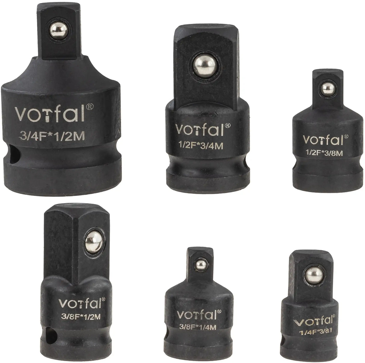 Impact wrench adapter 6-piece socket wrench socket set nut 1/2"3/4"1/4"3/8"