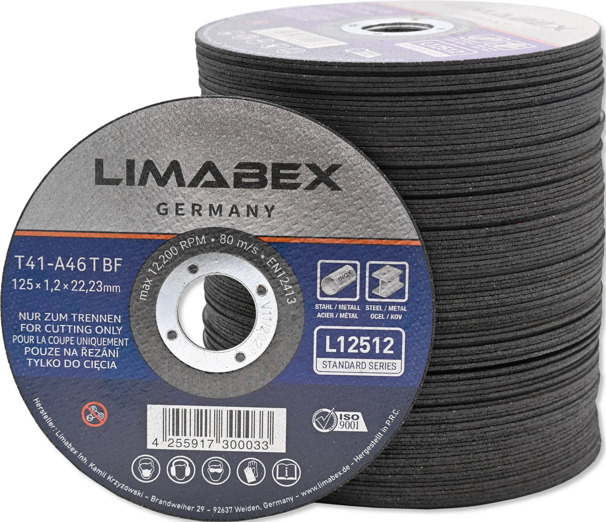 Trennscheiben 125 x 1.2 mm Metall Stahl Edelstahl INOX