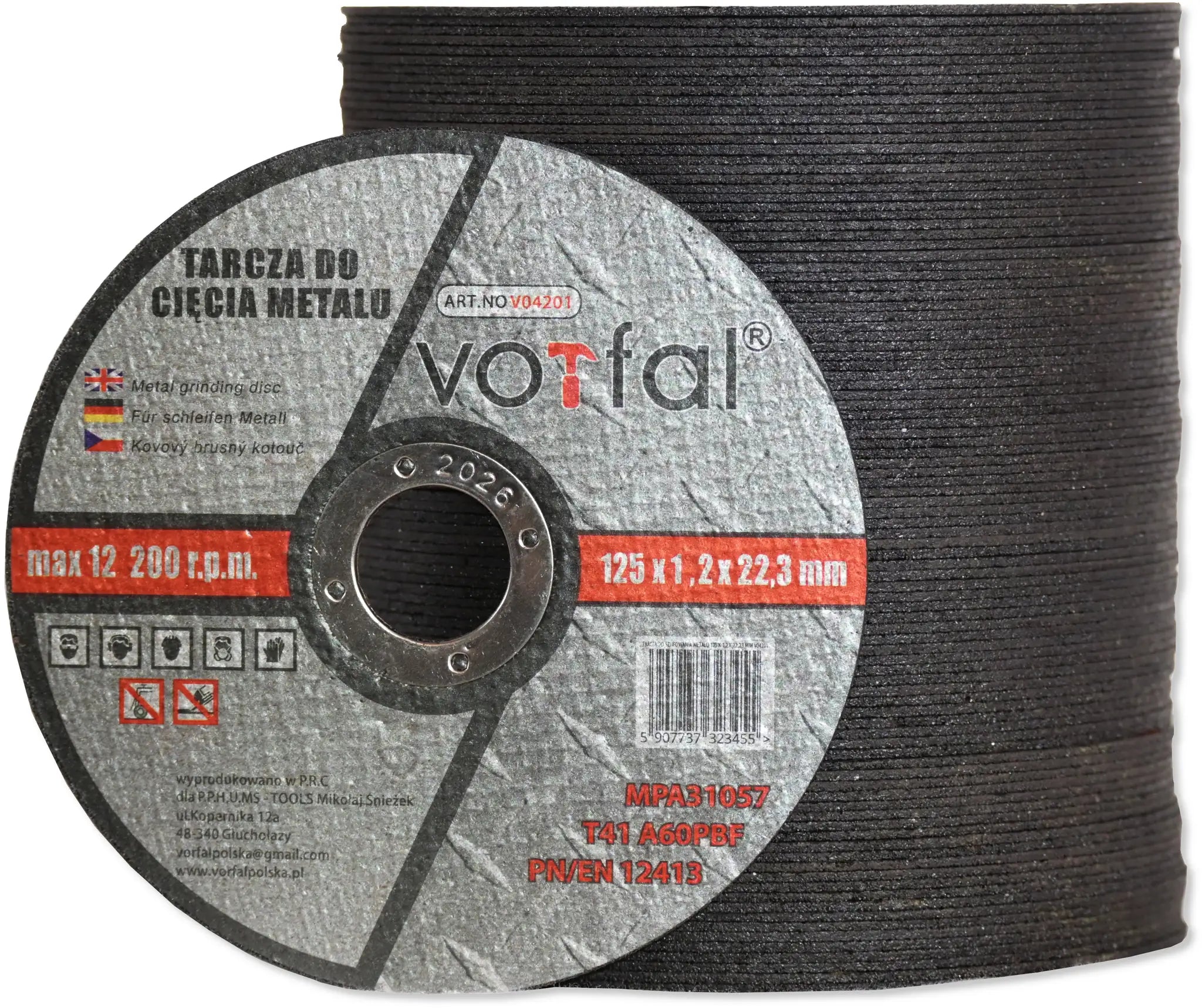 Cutting discs 115 mm x 1.0 mm for metal, steel, stainless steel