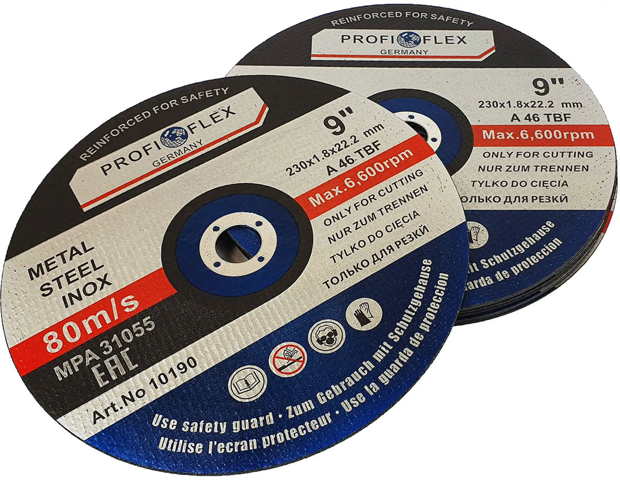 Cutting discs 230 mm x 1.8 mm for metal, steel, stainless steel