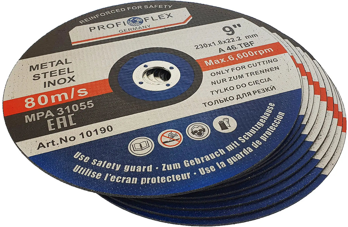 Cutting discs 230 mm x 1.8 mm for metal, steel, stainless steel