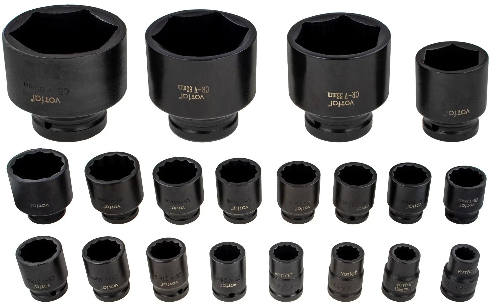 Impact wrench sockets 1" - 3/4" 17 - 65 mm 26 pcs. Truck socket wrench Car power socket Cr-Mo