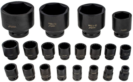 Impact wrench sockets 1" - 3/4" 17 - 65 mm 26 pcs. Truck socket wrench Car power socket Cr-Mo