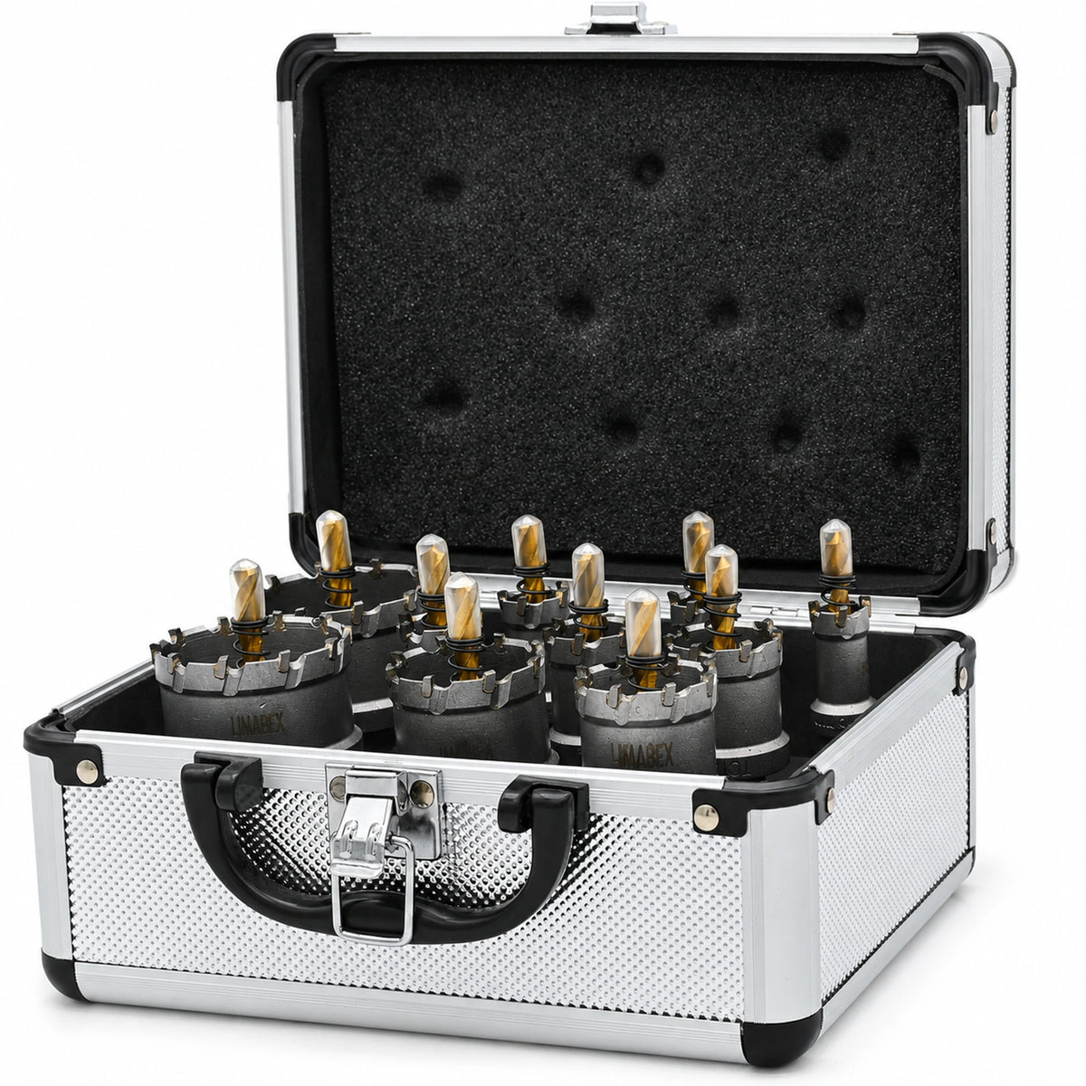 10-tlg. TCT Lochsäge Set PRO 16–60 mm für Metall Edelstahl Holz Aluminium Set