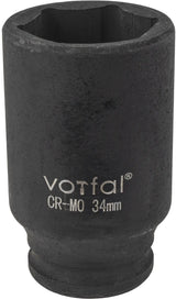 Kraft Schlagschraubernuss  1/2" Stecknuss Lang 8 - 41 mm  6-Kant CR-MO