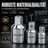 6-tlg. Steckschlüssel Adapter Set 14 38 12 34 für Ratsche robust