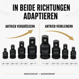 8-tlg. Schlagschrauber Impact Adapter beiden