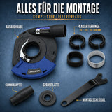 Absaughaube Winkelschleifer 125 Bürstenkranz Universal Adapterringe PRO Staubarm Lieferumfang