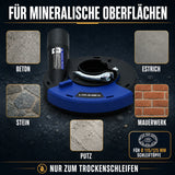 Absaughaube Winkelschleifer 125 Bürstenkranz Universal Adapterringe PRO Staubarm materialen