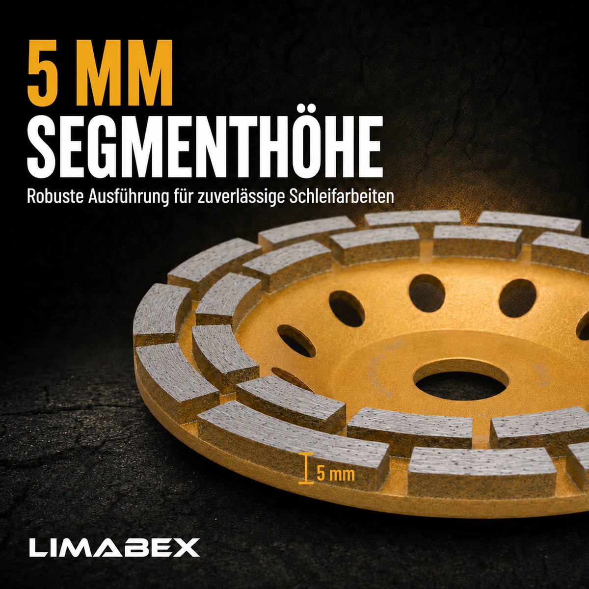 Diamant Schleiftopf 180 mm Beton Estrich Naturstein Kleberreste Topfscheibe 5 mm
