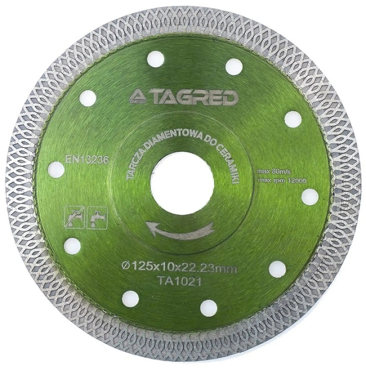 Diamond cutting disc 125 tiles porcelain stoneware ceramic diamond disc