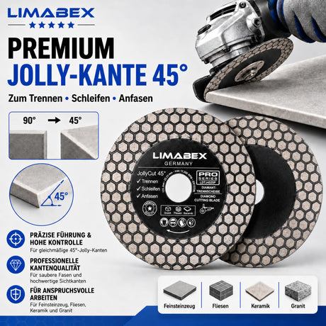 Diamantscheibe 125mm Jolly Fliesen Keramik Feinsteinzeug Granit Naturstein Perfekte anten PRO