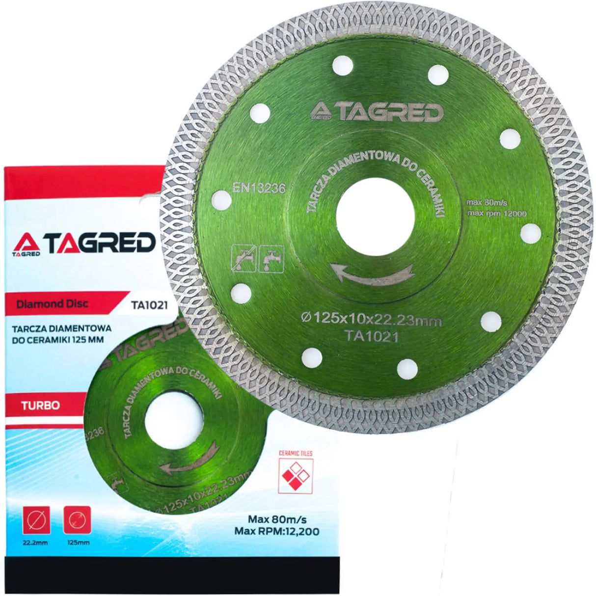 Diamond cutting disc 125 tiles porcelain stoneware ceramic diamond disc