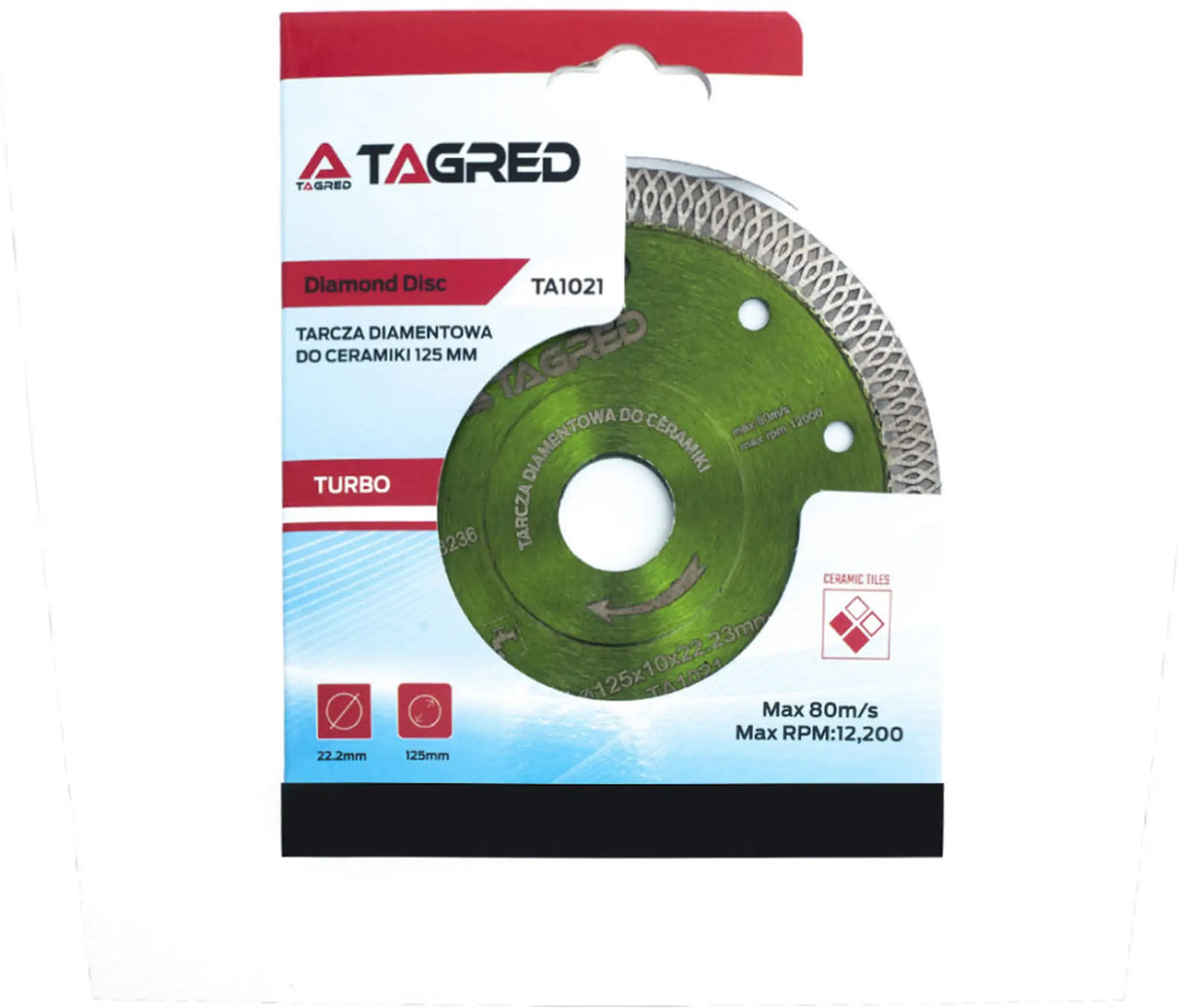 Diamond cutting disc 125 tiles porcelain stoneware ceramic diamond disc