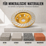 Diamantschleiftopf 125 mm Beton Naturstein Topfscheibe Winkelschleifer materialen