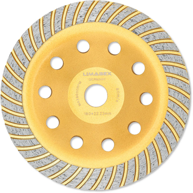 Diamantschleiftopf 180 mm Turbo Topfscheibe Beton Estrich Stein