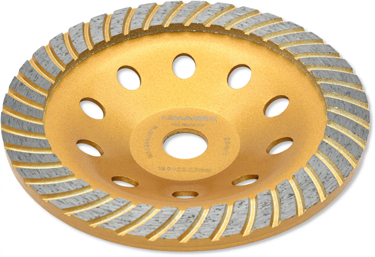 Diamantschleiftopf 180 mm Turbo Topfscheibe 