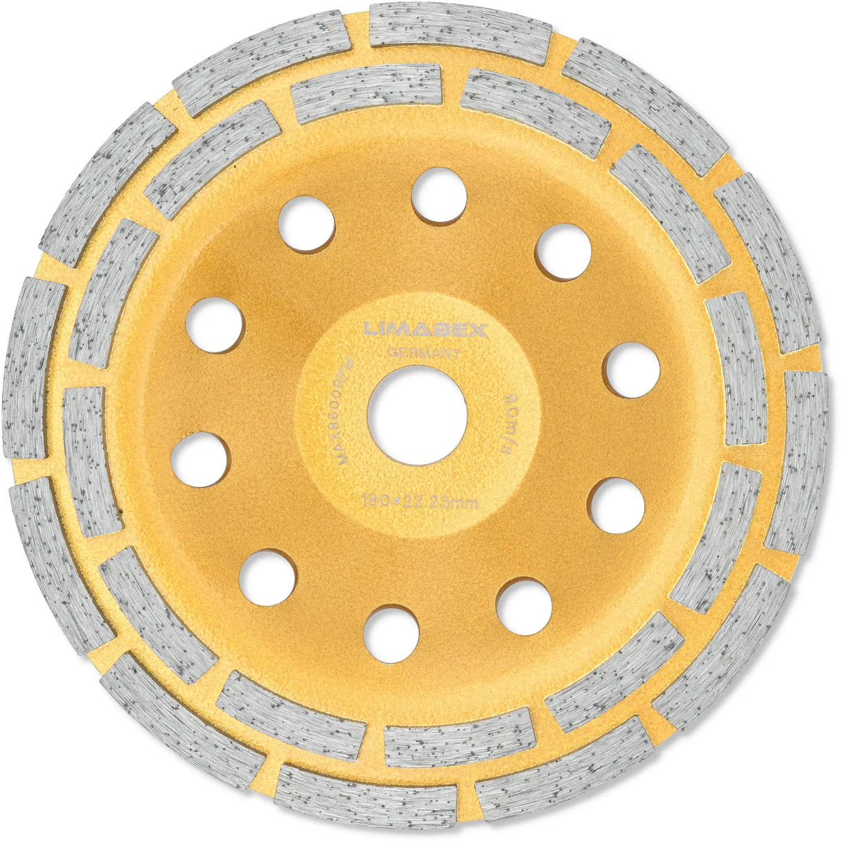 Diamantschleiftopf 180 mm doppelreihig Topfscheibe Beton Estrich Stein