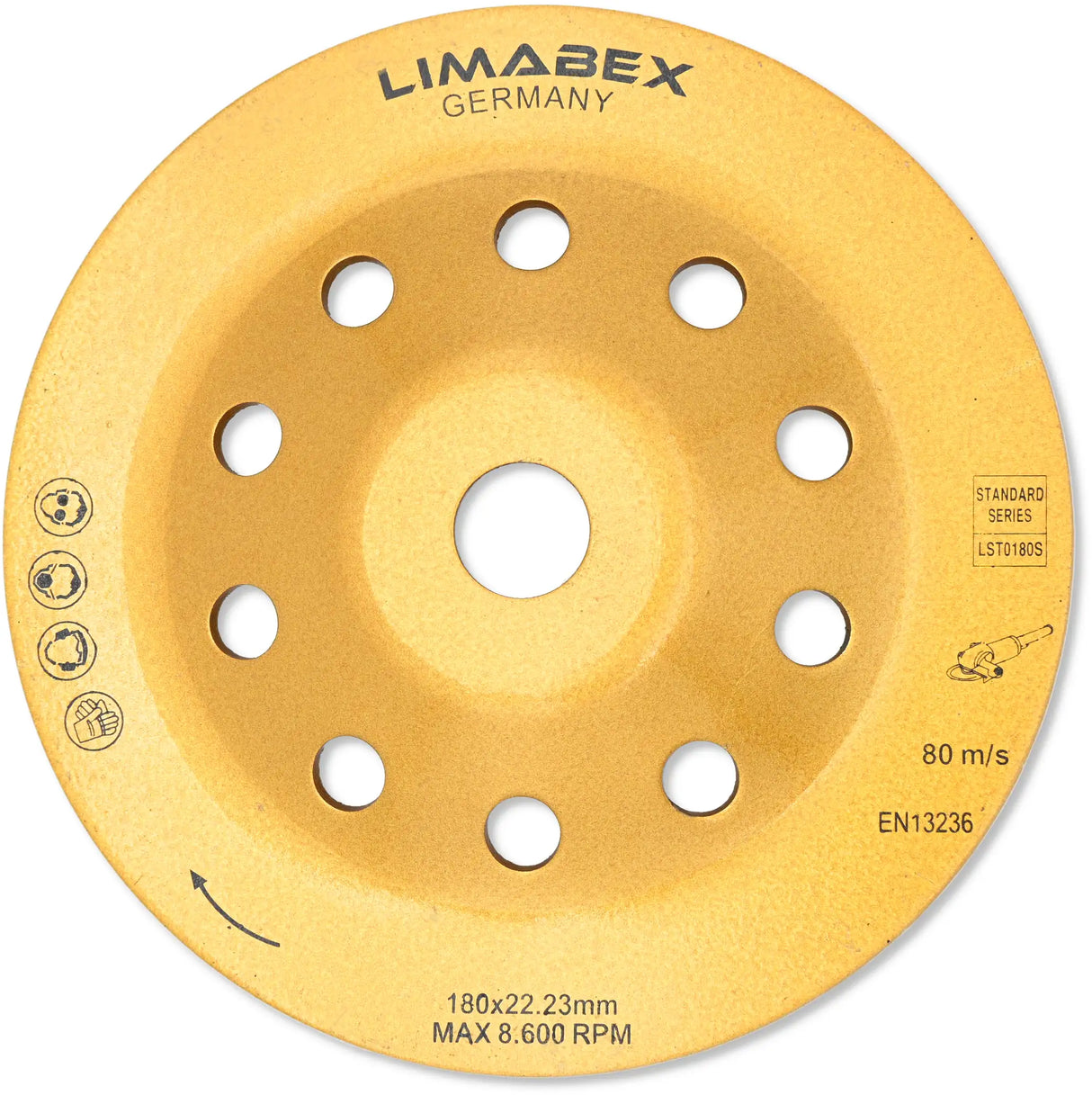 Diamantschleiftopf 180 mm Topfscheibe Beton Estrich Stein