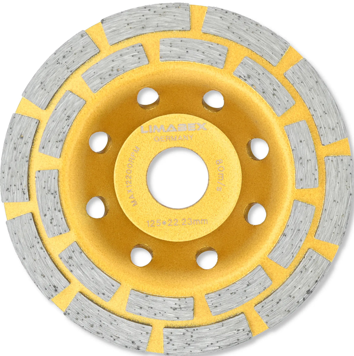 Diamantschleiftopf 125 mm doppelreihig Topfscheibe Beton Estrich Stein