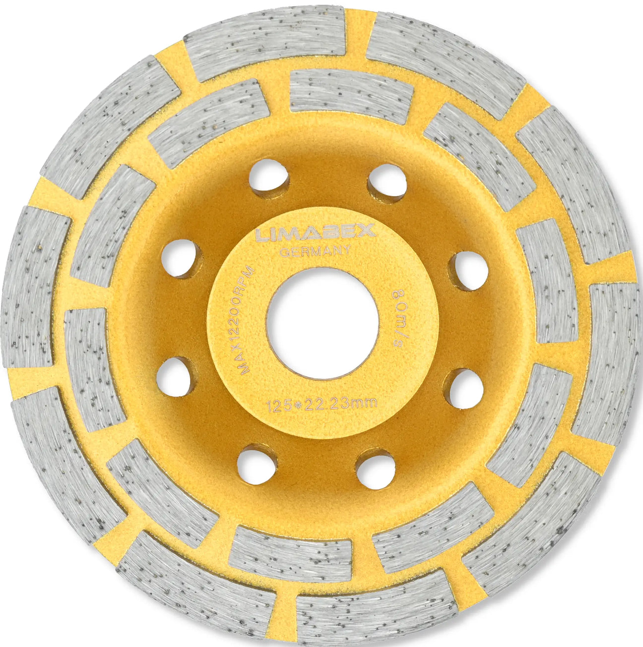 Diamantschleiftopf 125 mm doppelreihig Topfscheibe Beton Estrich Stein