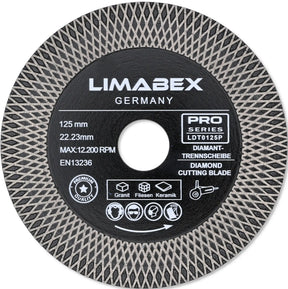 Diamanttrennscheibe 125 mm 2-in-1 – Schneiden Entgraten Granit Fliesen Keramik PRO Series