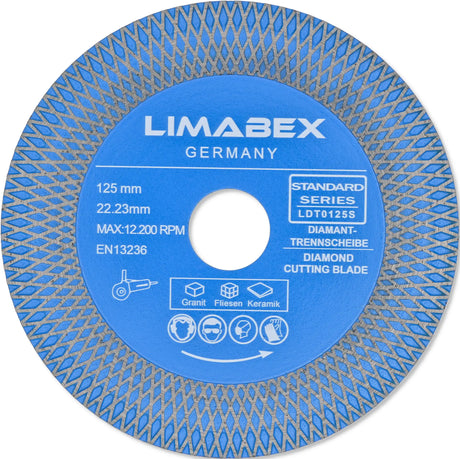 Diamanttrennscheibe 125 mm 2-in-1 – Schneiden Entgraten Granit Fliesen Keramik