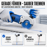 Diamanttrennscheibe 125 mm Feinsteinzeug Fliesen Keramik Turbo Mesh anwendung