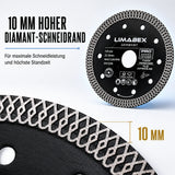 Diamanttrennscheibe 125 mm Feinsteinzeug & Fliesen Premium Mesh Turbo 10mm