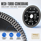 Diamanttrennscheibe 125 mm Feinsteinzeug & Fliesen Premium Mesh Turbo schneidrand
