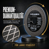 Premium Diamanttrennscheibe 125 mm Fliesen Keramik Granit X-Mesh Turbo Diamant