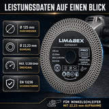 Premium Diamanttrennscheibe 125 mm Fliesen Keramik Granit X-Mesh Turbo daten