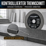 Premium Diamanttrennscheibe 125 mm Fliesen Keramik Granit X-Mesh Turbo  nacharbeit