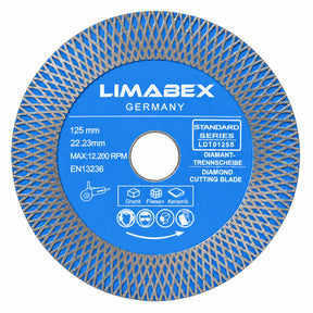 Diamanttrennscheibe 125 mm Fliesen Keramik Naturstein Turbo