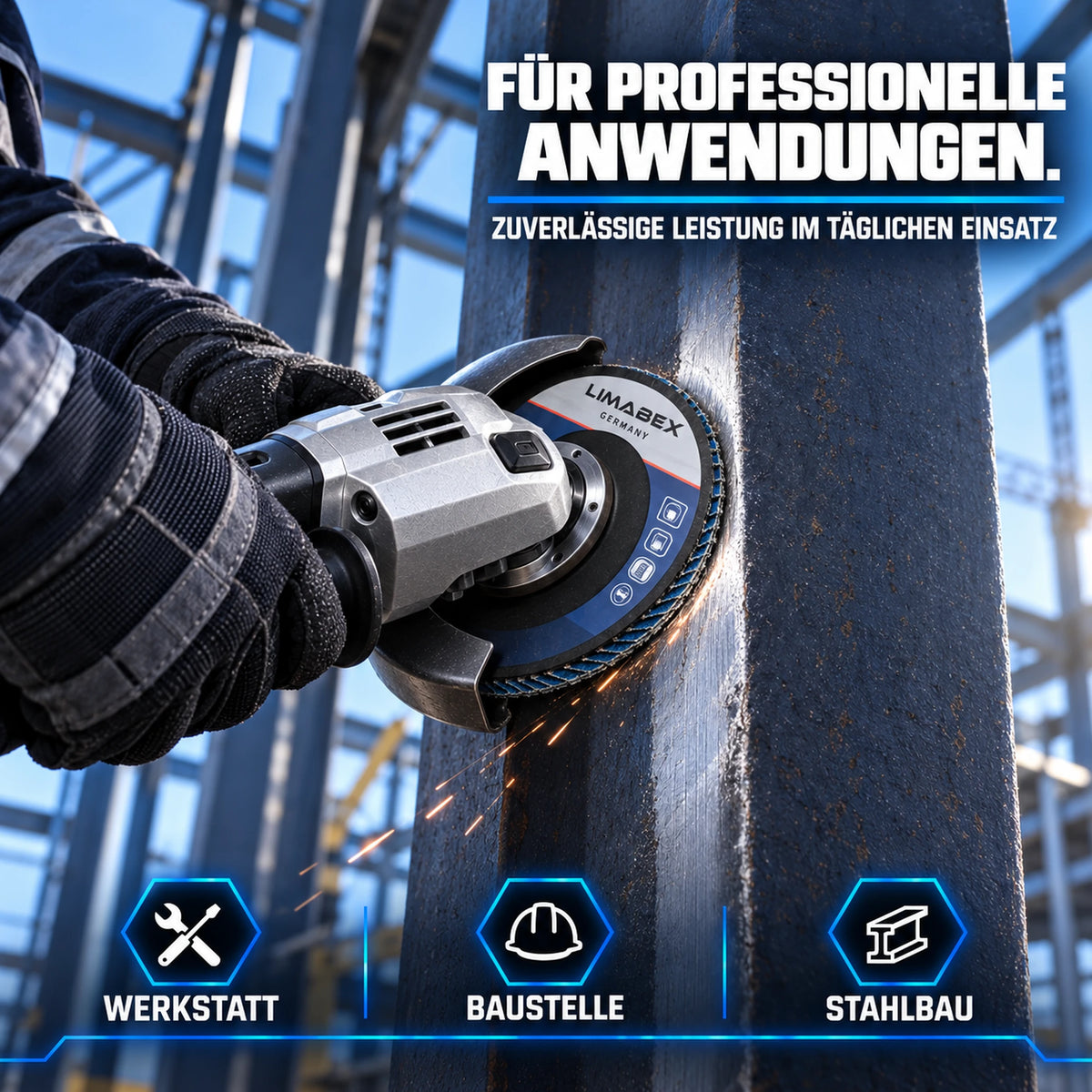 Fächerscheiben 125 mm Metall Stahl Edelstahl INOX Lamellenscheiben Profis