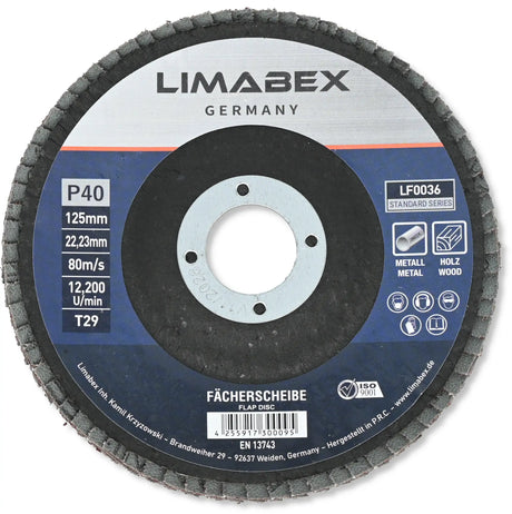 Fächerscheiben 125 mm P40 Metall Stahl Holz Lamellenscheiben