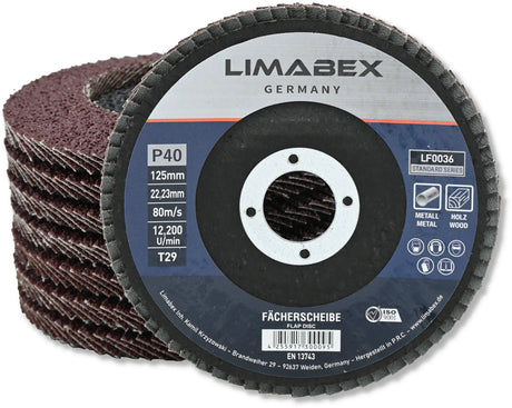 LIMABEX Fächerscheibe P40 Metall Holz – Standard Series
