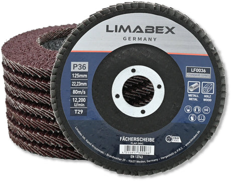 LIMABEX Fächerscheibe P36 Metall Holz – Standard Series
