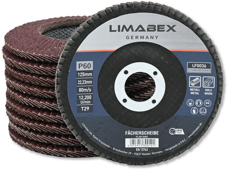 LIMABEX Fächerscheibe P60 Metall Holz – Standard Series