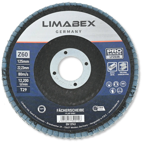 Fächerscheiben 125 mm Z60 Metall Stahl Edelstahl INOX Lamellenscheiben