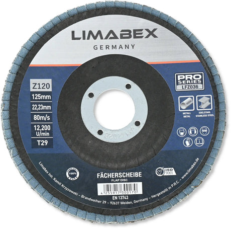 Fächerscheiben 125 mm Z120 Metall Stahl Edelstahl INOX Lamellenscheiben