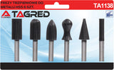 Frässtifte 6 tlg Metall Alu Schlichtfräser 6mm Fräsersatz Fräsbohrer Metall