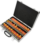 Fräser Set 8 mm Fräsersatz HSS Oberfräse Holzfräser 35 Tlg Nutfräser Abrundfräser