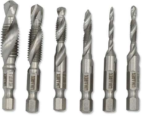 Gewindebohrer Satz 6-tlg. M3–M10 HSS für Bohrmaschine 54 - 58 mm