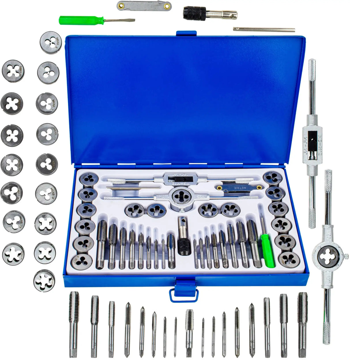 Gewindeschneider Set 40tlg Gewindebohrer Gewindeschneider Schneideisen M3-M12