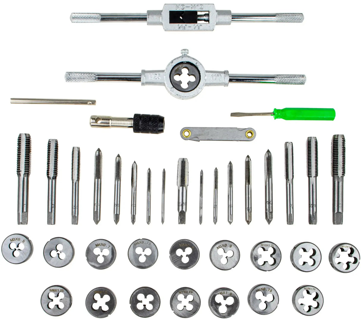 Gewindeschneider Set 40tlg Gewindebohrer Gewindeschneider Schneideisen M3-M12