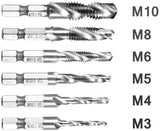HSS Gewindebohrer M3 - M10 Sechskant-Gewindebohrer Set – 6-teiliges Set